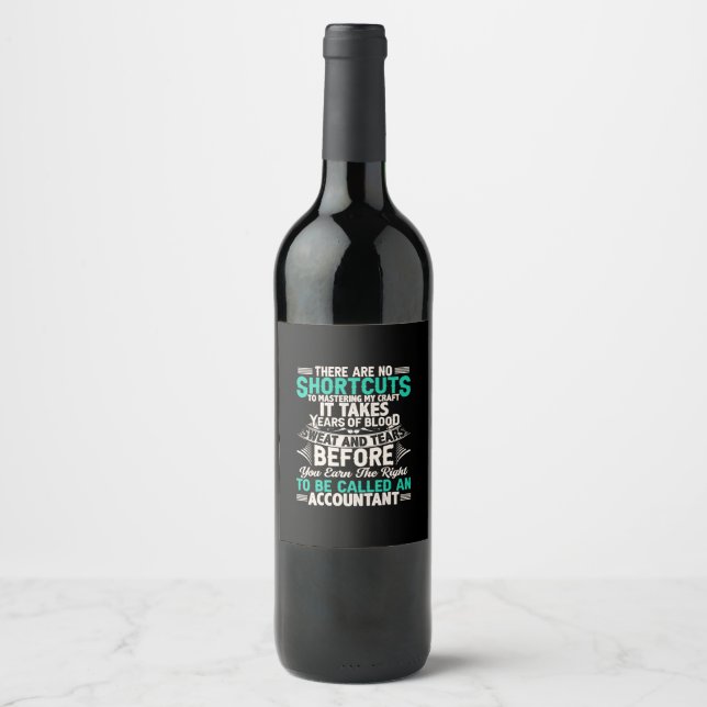 Accountant Gift | To Be Called An Accountant Wine Label (Front)