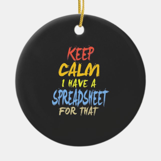 Accountant Have A Spreadsheet For That Ceramic Tree Decoration (Front)