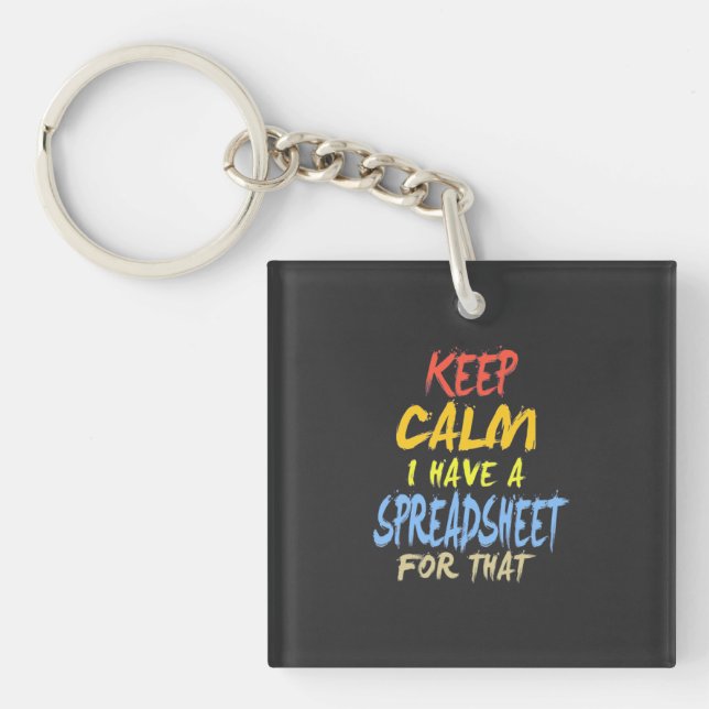 Accountant Have A Spreadsheet For That Key Ring (Front)