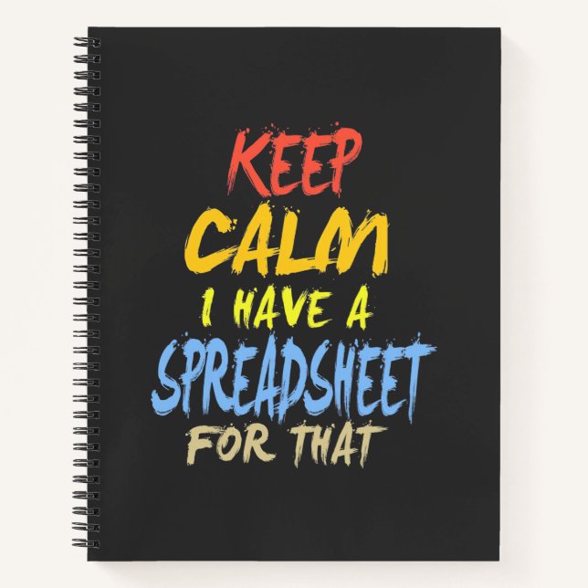 Accountant Have A Spreadsheet For That Notebook (Front)