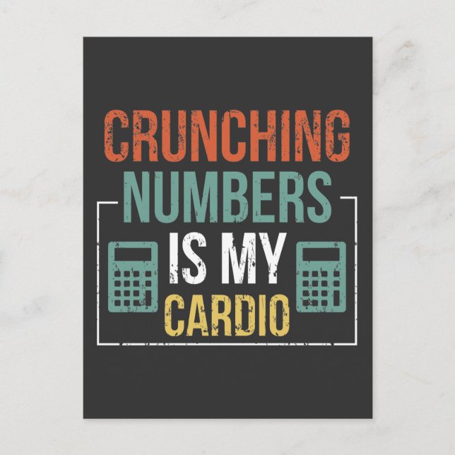 Accountant Humour Accounting Number Calculator Postcard (Front)