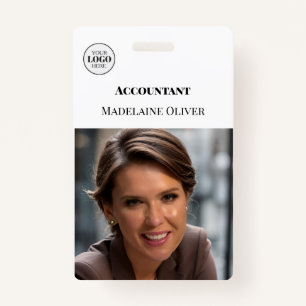 Accountant ID Photo Simple Logo Badge ID Badge