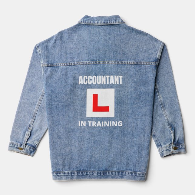 Accountant in training denim jacket (Back)