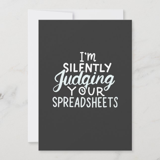 Accountant Judging Your Spreadsheets Invitation (Front)