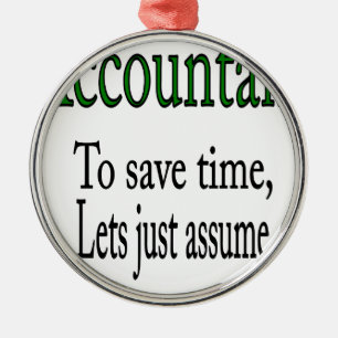 ACCOUNTANT METAL TREE DECORATION