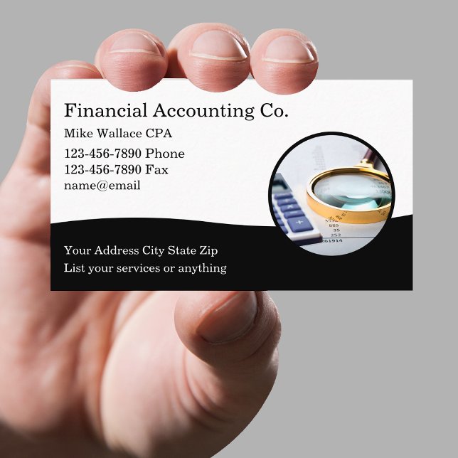 Accountant Modern Business Cards Template (Creator Uploaded)