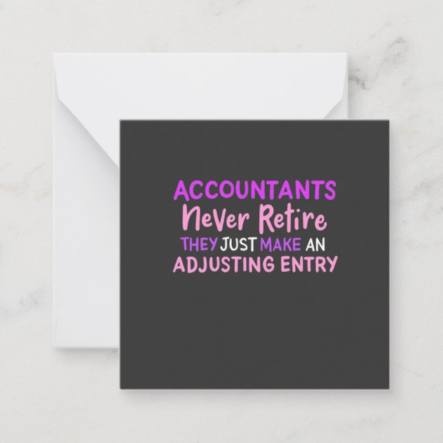 Accountant Never Retire Card (Front)