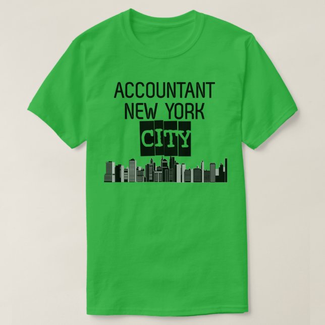 ACCOUNTANT NEW YORK BLACK AND WHITE RETRO T-Shirt (Design Front)