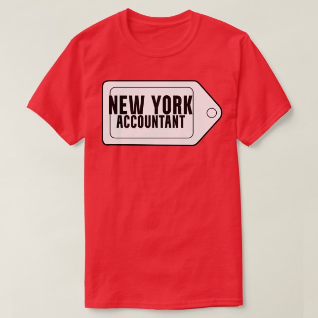 ACCOUNTANT NEW YORK BLACK AND WHITE T-Shirt (Design Front)