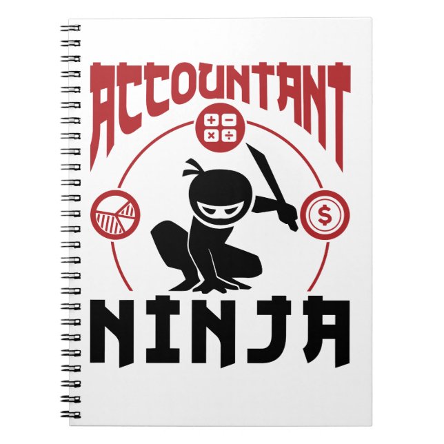 Accountant Ninja Accounting CPA Notebook (Front)