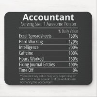 Accountant Nutrition Fact, Nutrition Facts