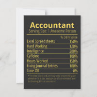 accountant nutrition fact, nutrition facts
