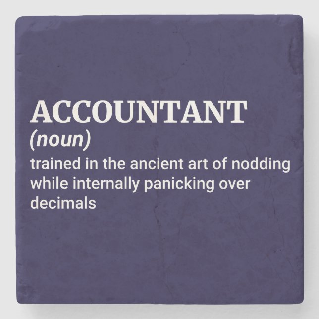 Accountant Office Decor Stone Coaster (Front)