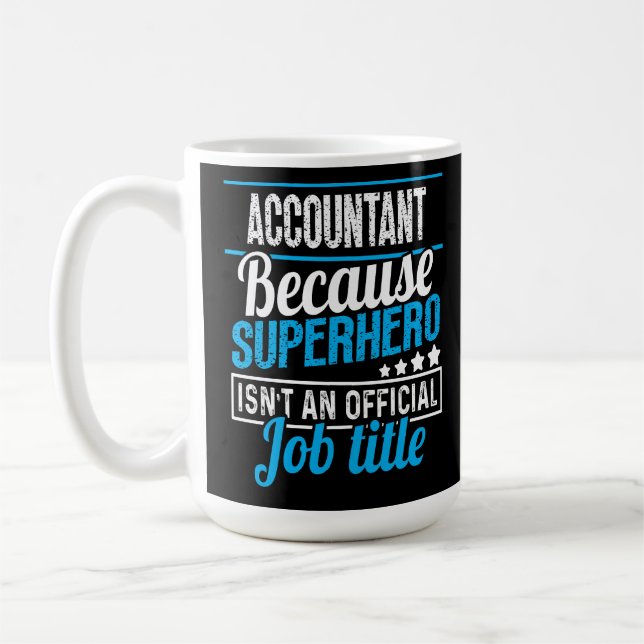 Accountant official job title coffee mug (Left)