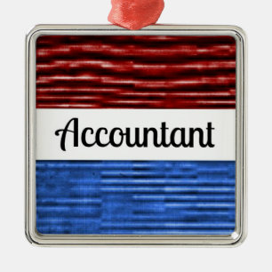 Accountant Patriotic Christmas Ornament