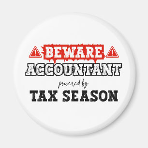 Accountant Powered By Tax Season  Funny Accounting Magnet