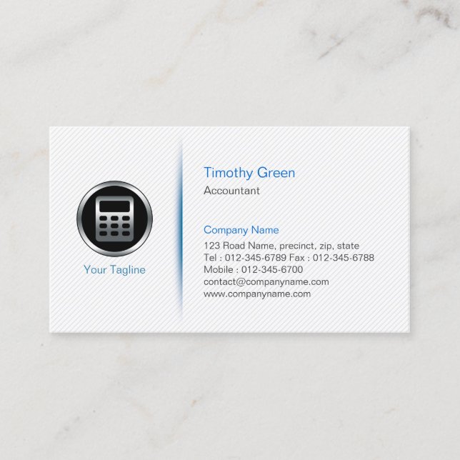 Accountant Simple Minimalist Business Card (Front)