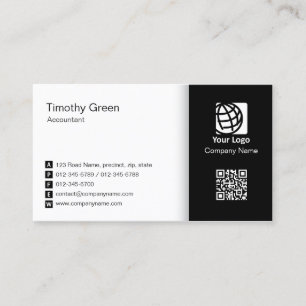 Accountant Simple Two Tone Business Card #06