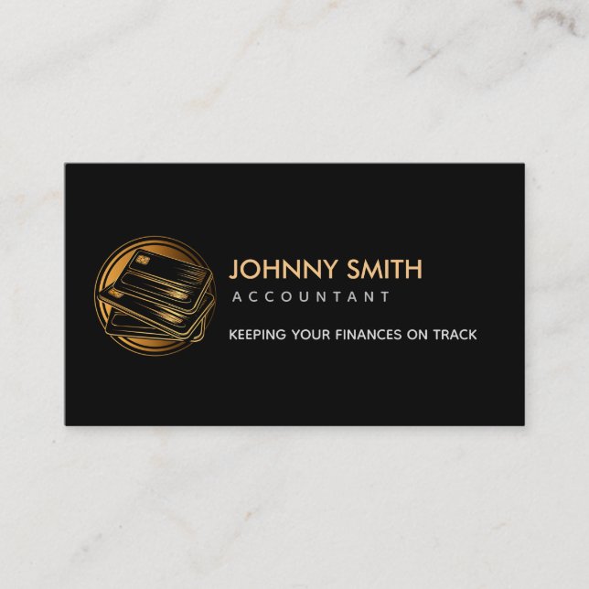Accountant Slogans logo Business Card (Front)