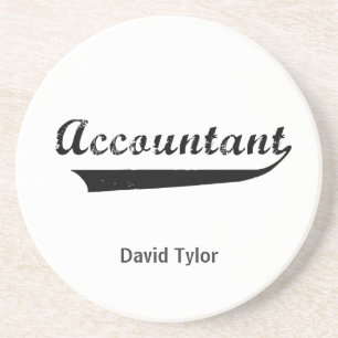 Accountant Sports Style Text Coaster