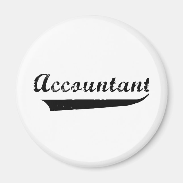 Accountant Sports Style Text Magnet (Front)