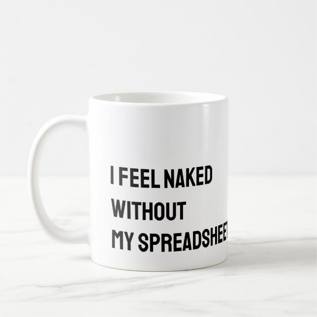 Accountant Spreadsheet Funny Mug (Left)