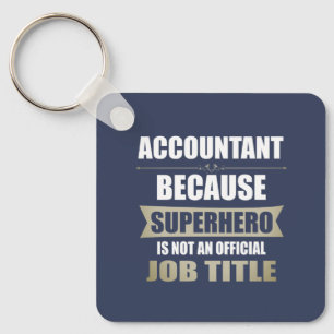 Accountant Superhero Novelty Key Ring