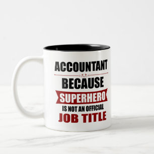 Accountant Superhero Novelty Two-Tone Coffee Mug
