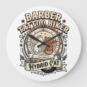 Accountant Tax Season Cat Accountant Tax Season Ca Large Clock