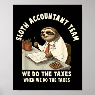 Accountant tax season day accounting taxation  poster