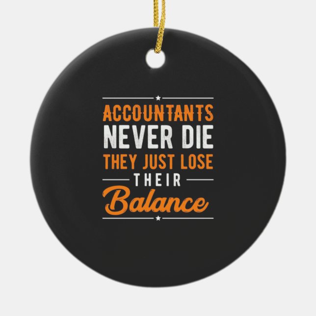 Accountant Their Balance Ceramic Tree Decoration (Front)