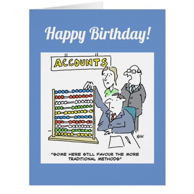 Accountant Using an Abacus at Work (Front)