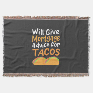 Accountant Will Give Mortgage Advice For Tacos Throw Blanket