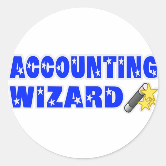 Accountant Wizard Classic Round Sticker (Front)