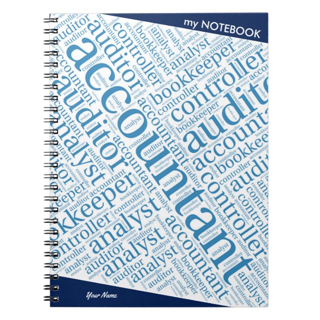 "Accountants' Word Cloud" Spiral Notebook (Front)