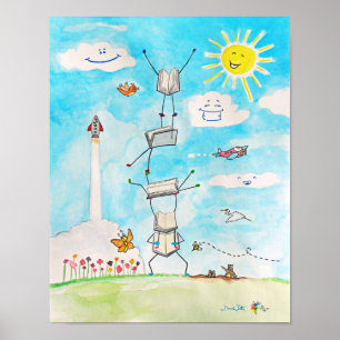 Accounting Art Balance the Books Accountant Poster