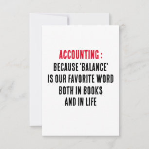 Accounting Because 'balance' is our favourite word Thank You Card