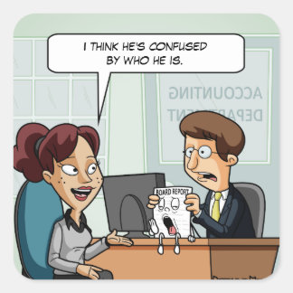 Accounting Board of Directors Pun Square Sticker