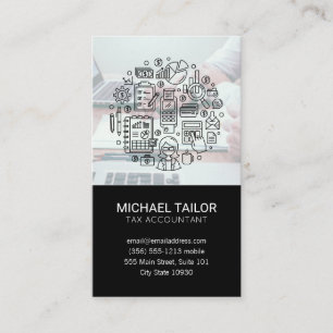 Accounting Book Keeping Financial Advisor Business Card
