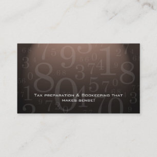 Accounting - Bookkeeping Business Card Brown