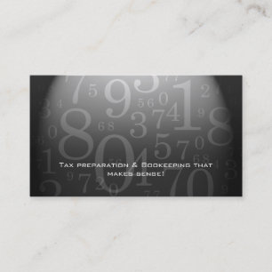 Accounting - Bookkeeping Business Card Grey