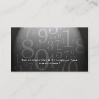 Accounting - Bookkeeping Business Card Grey