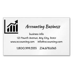 Accounting Bookkeeping  Custom Business  Magnetic Business Card