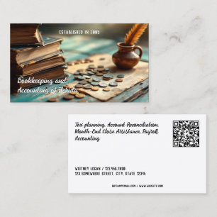 Accounting Bookkeeping QR Business Card