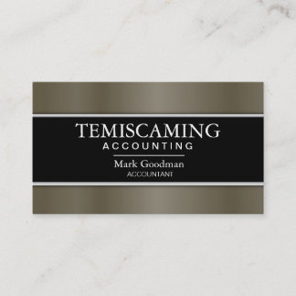 Accounting Business Card - Banner Black & Metal
