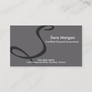 Accounting Business Card - Monogram