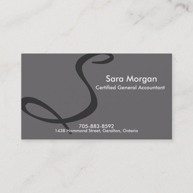 Accounting Business Card - Monogram (Front)