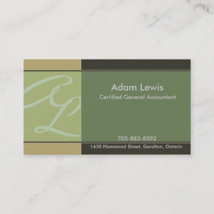 Accounting Business Card - Monogram