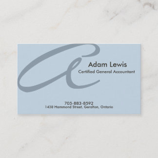 Accounting Business Card - Monogram