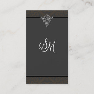 Accounting Business Card - Victorian Monogram